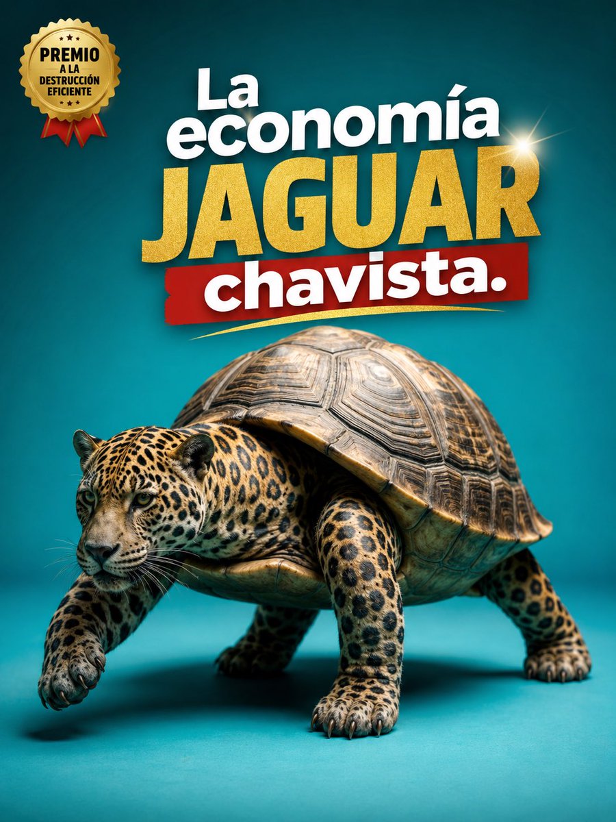Gatoxicocr's tweet photo. *LA ECONOMÍA “JAGUAR”… QUE CAMINA COMO TORTUGA DE DIÉSEL.*

Nos prometieron una economía veloz, poderosa y lista para dar el gran salto al primer mundo.

Pero los números muestran otra cosa.

La producción nacional pasó de crecer 8,2% en 2021 a una proyección de apenas 3,5%. https://t.co/cwnq8oRYvv