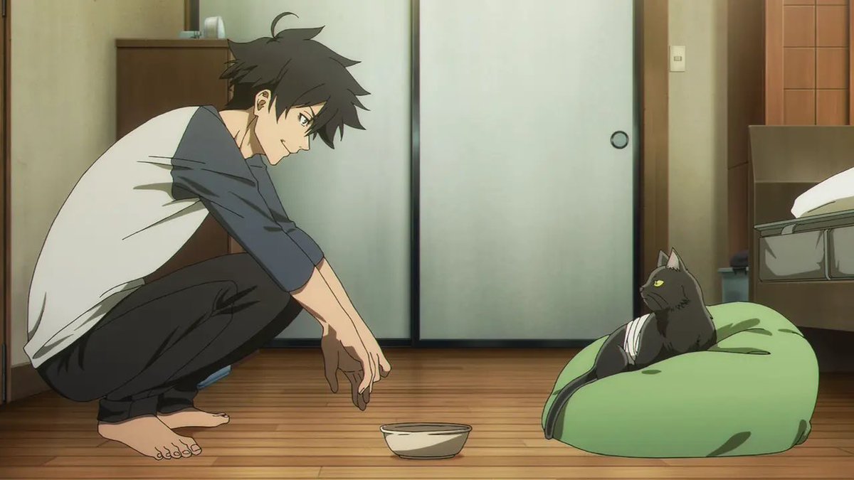 haruharuAniaka2's tweet photo. 猫が出てくるアニメが多い今季 https://t.co/s1VrKfwEQm