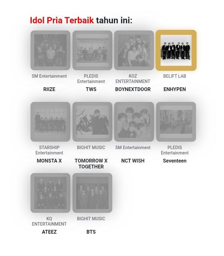 ENHYPENVTID's tweet photo. 🏆 [BRAND OF THE YEAR 2026]

ENGENEs, voting untuk Brand of The Year akan berakhir hari ini. Untuk kamu yang belum vote #ENHYPEN di kategori "Idol Pria Terbaik Tahun Ini" jangan lupa vote ya! 👇🏻

🔗 https://t.co/SgpUmkKKeG
🗳️ 1 email = 1 vote https://t.co/yNzpFgJCxV