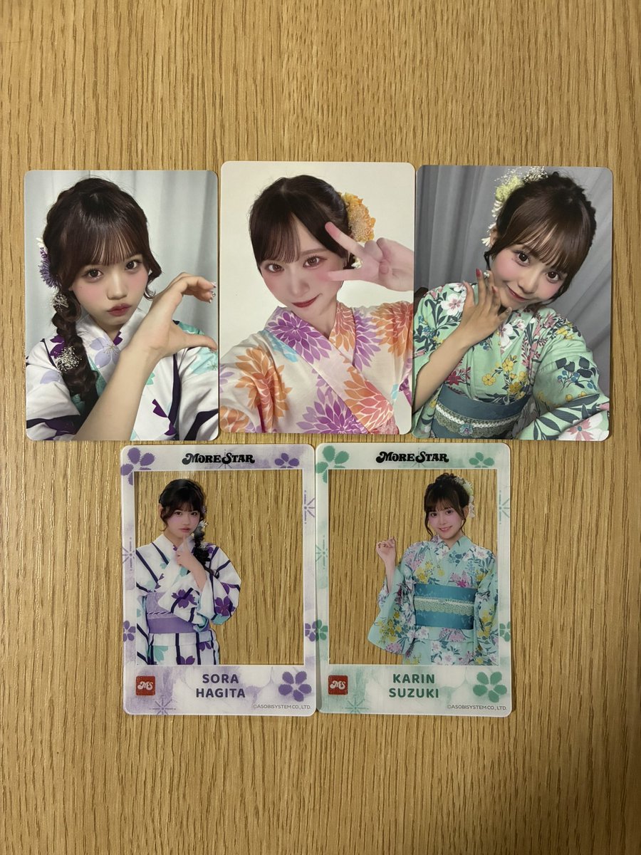 616yun101's tweet photo. MORE STAR もあすた カワラボ 浴衣 ランダム トレカ カード 交換

譲:画像1枚目 萩田,新井,鈴木

求:画像2枚目 山本1枚ずつとクリア2枚
同種同士

郵送✗　お手渡しのみ
プロフ記載の現場＞他場所要相談

検索からもお気軽にお声がけください🙇‍♀

#もあすた交換 https://t.co/7LeW5KIlZm