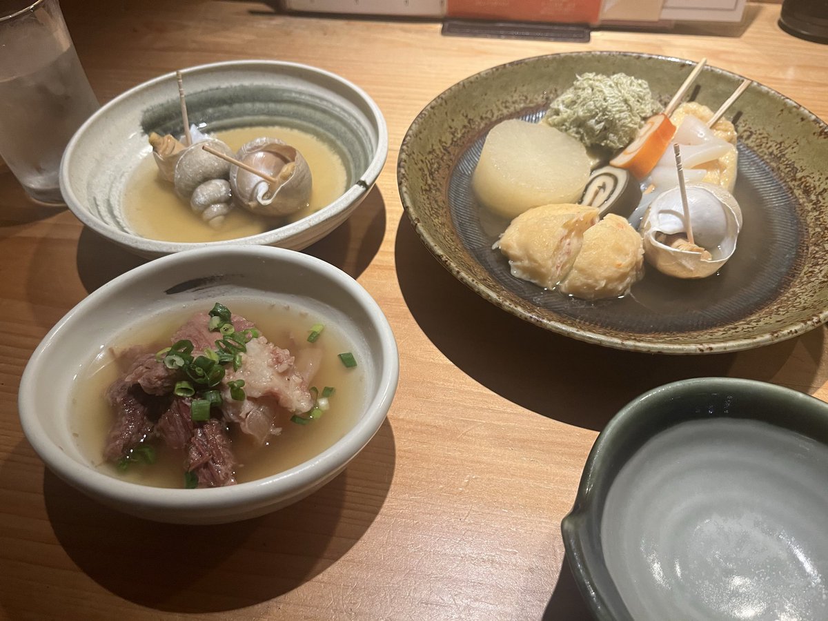 ugfuds's tweet photo. 友達と別れて！食べたい店へ！せっかく富山来たのでやっっと梅貝！！1年ぶり〜〜😭富山おでん！！😭うぉぉぉぉ😭お酒飲めないの辛いぃぃ https://t.co/Us5Q2UjcgN
