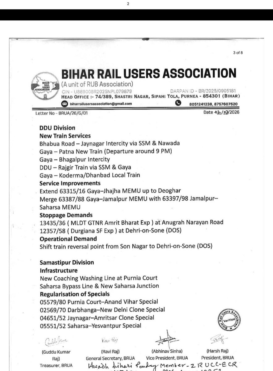 BiharRailUsers's tweet photo. बिहार रेल यूजर्स एसोसिएशन टीम के द्वारा ECR की ZRUCC कमेटी की बैठक में विभिन्न मंडलों के अधीन रखे गए कुछ मुद्दे और सुझाव:
🗣️इसके अतिरिक्त अन्य कई महत्वपूर्ण बिंदुओं पर मौखिक चर्चा की गई। https://t.co/JwjI2EKZQU