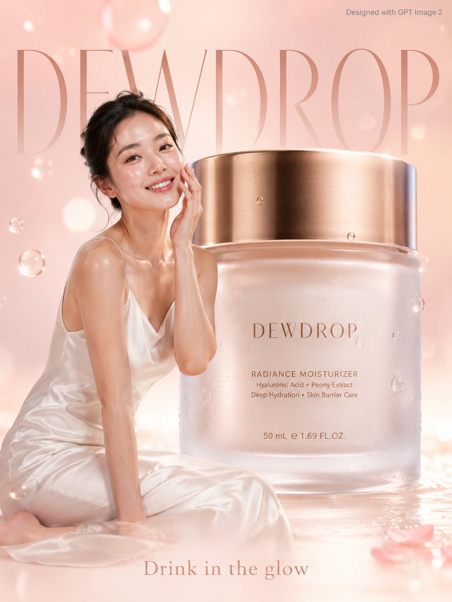 Premium Skincare Ad with Giant Product Jar
