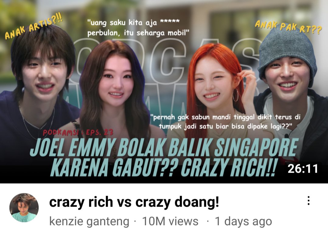 jellyourf's tweet photo. crazy rich vs crazy doang (2)
a #jjunabi &amp; #keonsuni podcast au https://t.co/tk5gGZ4JEI