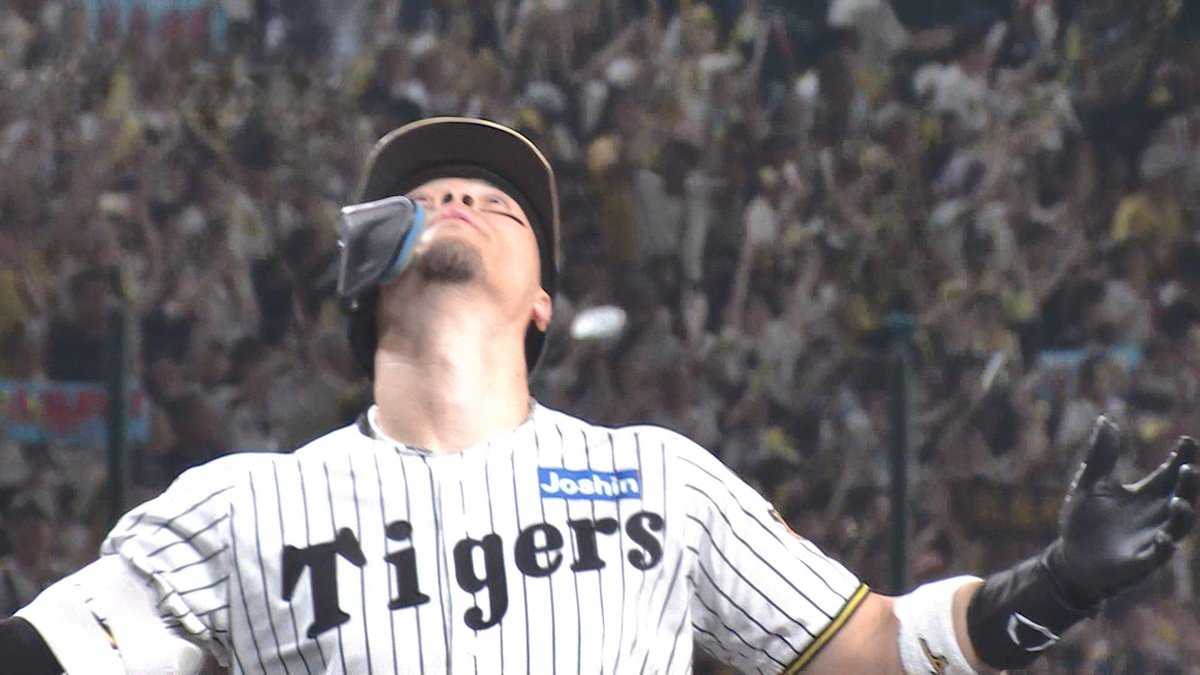 kazenoraby's tweet photo. 支配者のポーズ #hanshin https://t.co/TCDRrkFTdH