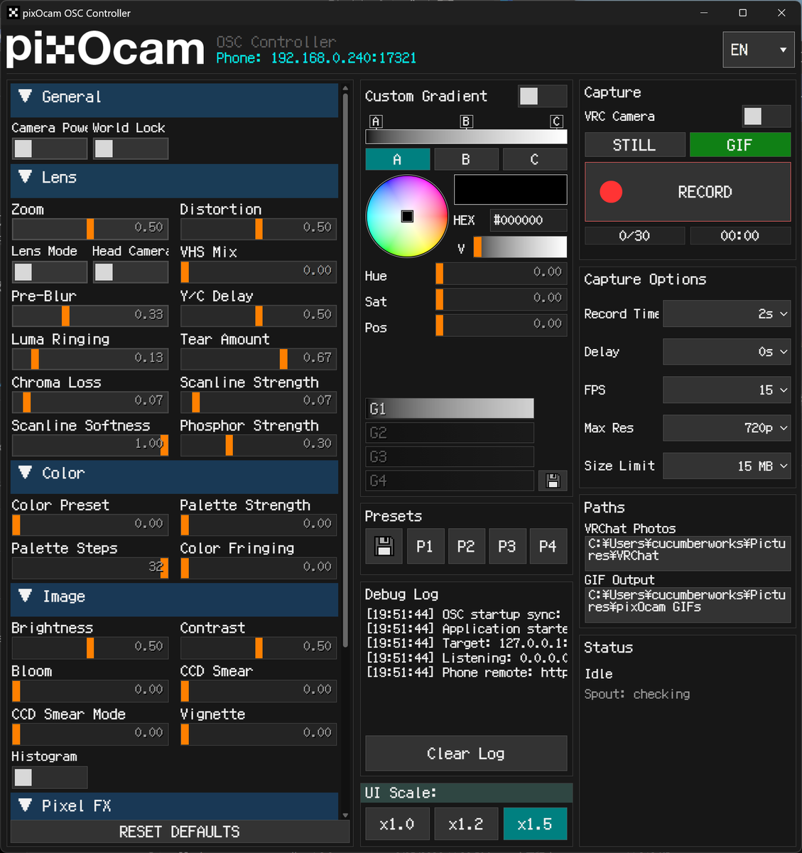cucumberworks's tweet photo. 【大型アップデート】

#pixOcam_PR

読み込み時の負荷を改善し、カスタムグラデーション、レンズ/VHS/CRT表現、ヘッドカメラにも対応。

新しいOSCアプリでは、双方向同期、スマホ操作、静止画・GIF撮影が可能です。

もっと自由なピクセル写真を。
https://t.co/qGNUfNGud2 https://t.co/g2cEbBRBpp