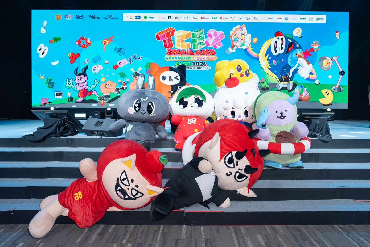GmmtvShop's tweet photo. นำภาพความน่ารักของ GMMTV FANDOM CHARACTER ในงาน Thailand Character &amp; Content Expo (TCEX) 2026 วันสุดท้ายมาฝากกันค่า

ขอบคุณที่มาหาพวกเรากันนะ พวกเรามีความสุขมากเลย ไว้มาเล่นกับพวกกันใหม่น้า

#SiamParagonxTCEX2026xGMMTV
#GMMTV https://t.co/G2LMen131l