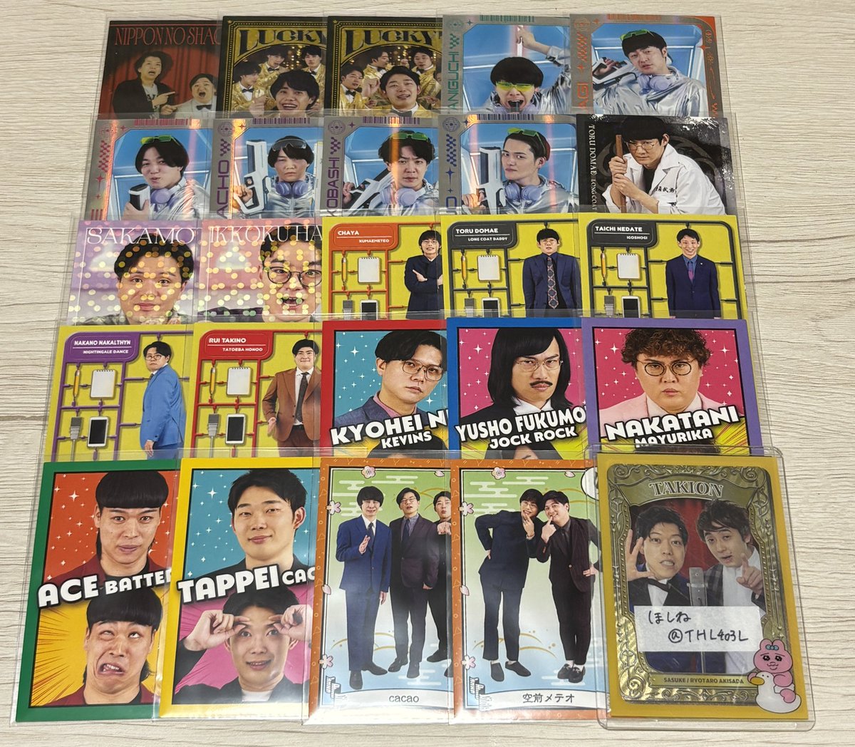 THL403L's tweet photo. 【交換】
よしもとコレカ 7th 第7弾 

【譲】 
画像1枚目
【求】
画像2枚目
(滝/音、紅し/ょう/が)
(半分こ さ/す/け最優先)

郵送でのお取引(ポスト投函)希望。
検索からでもお気軽にお声がけください。 https://t.co/w66Fqinie3