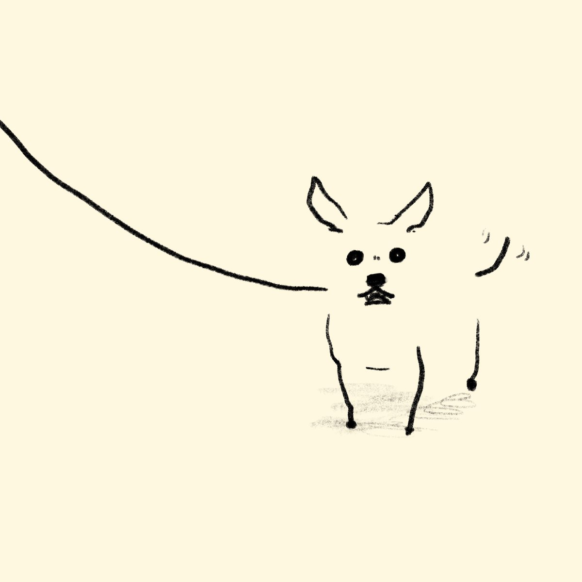 riposhima's tweet photo. スケッチ 「わあかわいい!犬種はなんですか?」と聞かれた飼い主さんが「ワニです。」と答えてた https://t.co/I6FSziDwSi