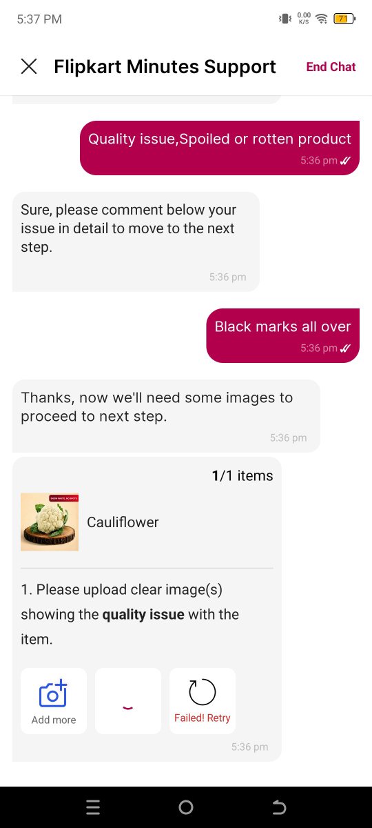 kunaliam's tweet photo. Hi @flipkartsupport - want to understand, is that intentional at you end, so that people don't end up asking for return or refund? It's failing in upload. https://t.co/TNFmMtbYKN