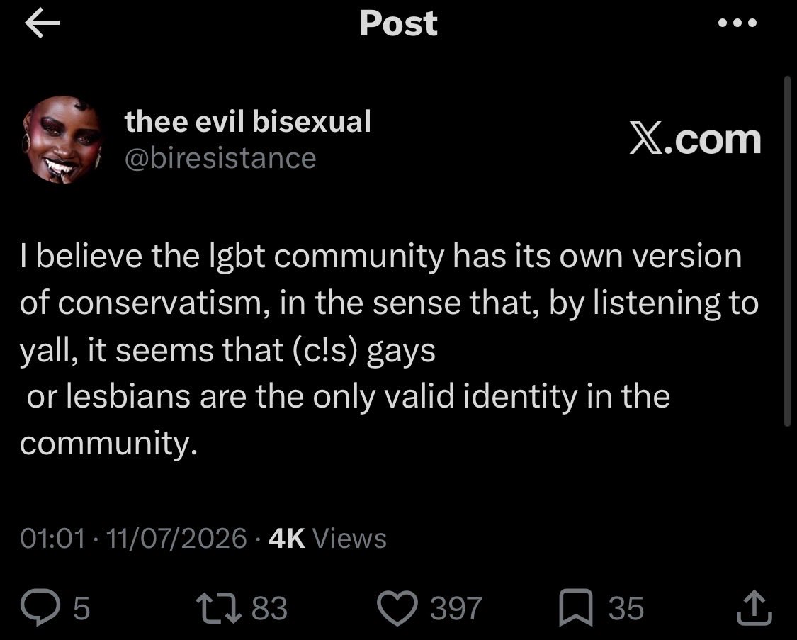 thee evil bisexual tweet media