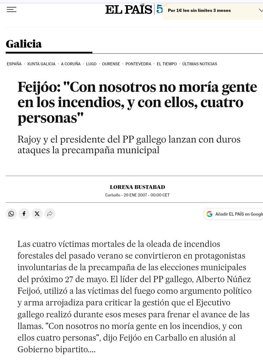 NinguemNingures's tweet photo. @maxpradera Ya que ha muerto gente en un incendio forestal, rescatemos esto para ver al verdadero Feijoo: es un canalla y un sinvergüenza sin escrúpulos ni decencia, y eso está a la vista de todos DESDE HACE 20 AÑOS. Tiene muchísimos defectos, pero el principal es que es MUY MALA PERSONA. https://t.co/u1PDcbuziX
