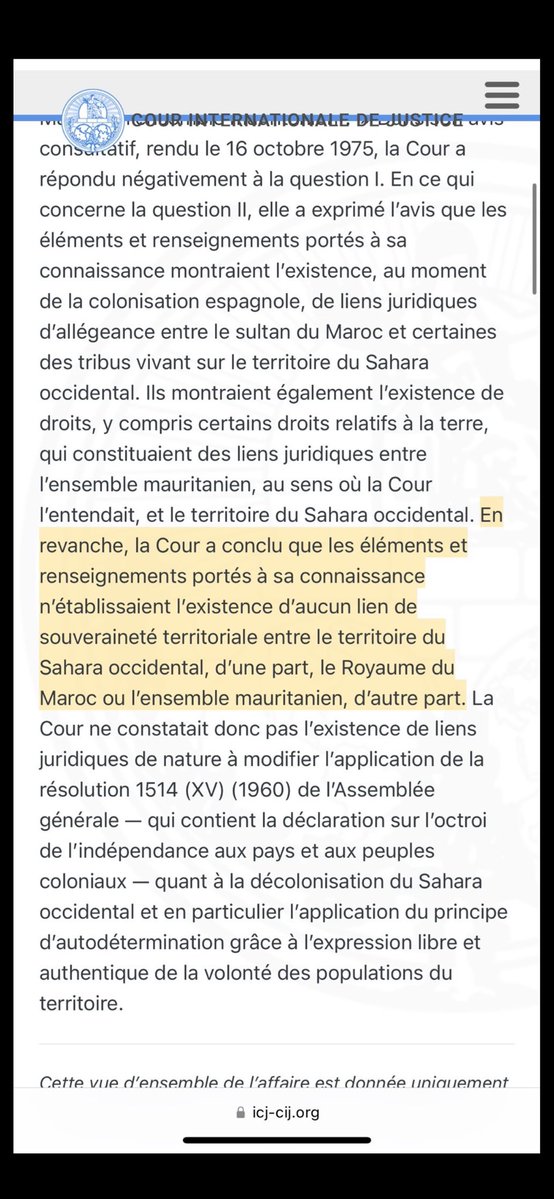 MT1949's tweet photo. @mich_mims @elbordelicodz Surtout que je suis au courant que la Cour internationale de justice et l’ONU affirment que le Sahara occidental n’est pas marocain et que c’est un territoire à décoloniser. Tu le sais très bien ms tu faire genre de pas le savoir sale colon de merde https://t.co/j0JCciEcYY