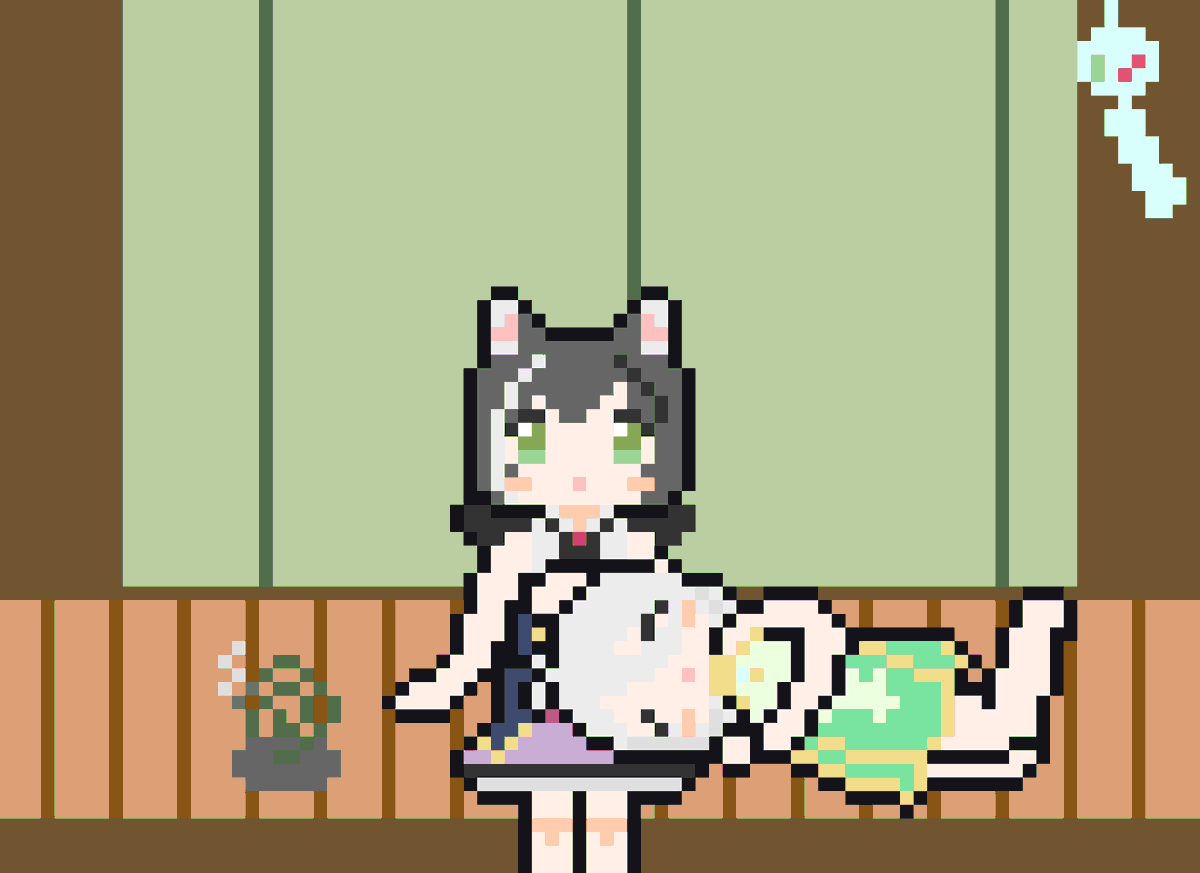 O_e_K_k_B's tweet photo. キャッコロの夏
#プリコネR #ドット絵 https://t.co/aYA3CYPgj0