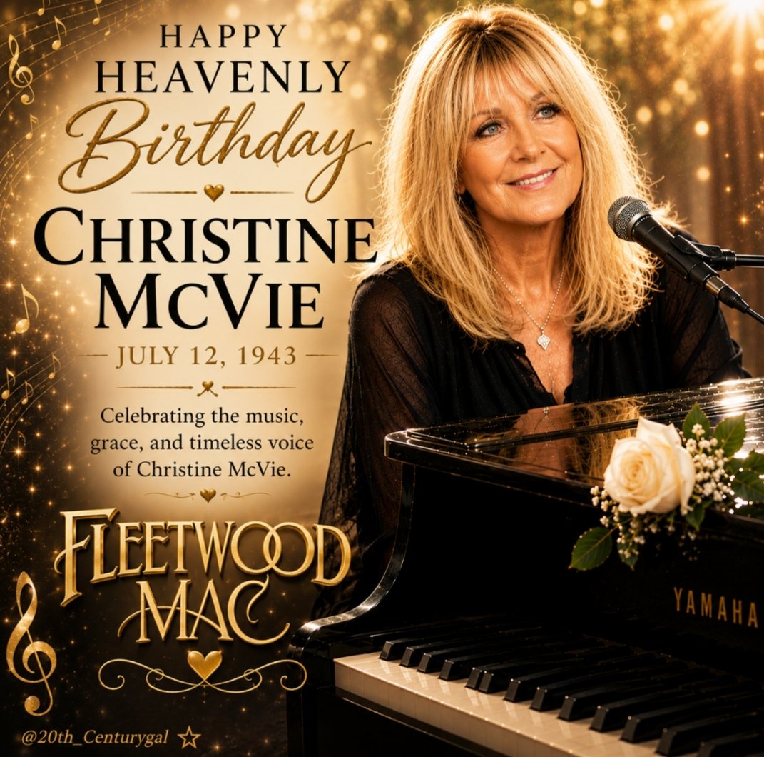 20th_Centurygal's tweet photo. Happy Heavenly Birthday to a true legend, Christine McVie.
Her voice, her songs, and her talent helped shape the sound of Fleetwood Mac and left us with music that will never go out of style...🎹💕 https://t.co/NACBTo2yMs