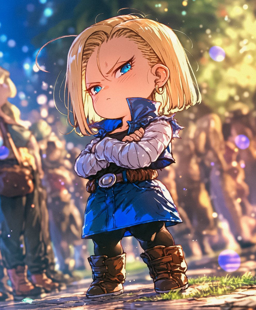 AstralRuinart's tweet photo. Android 18 in three different styles, from adorable Daima-inspired chibi to stunning anime and photorealistic beauty. The coolest and strongest girl in Dragon Ball never disappoints.
Which version of 18 is your favorite? Drop your number (1-3)👇
#android18 #dbz #dbdaima #blonde https://t.co/fcpbmNzqWz