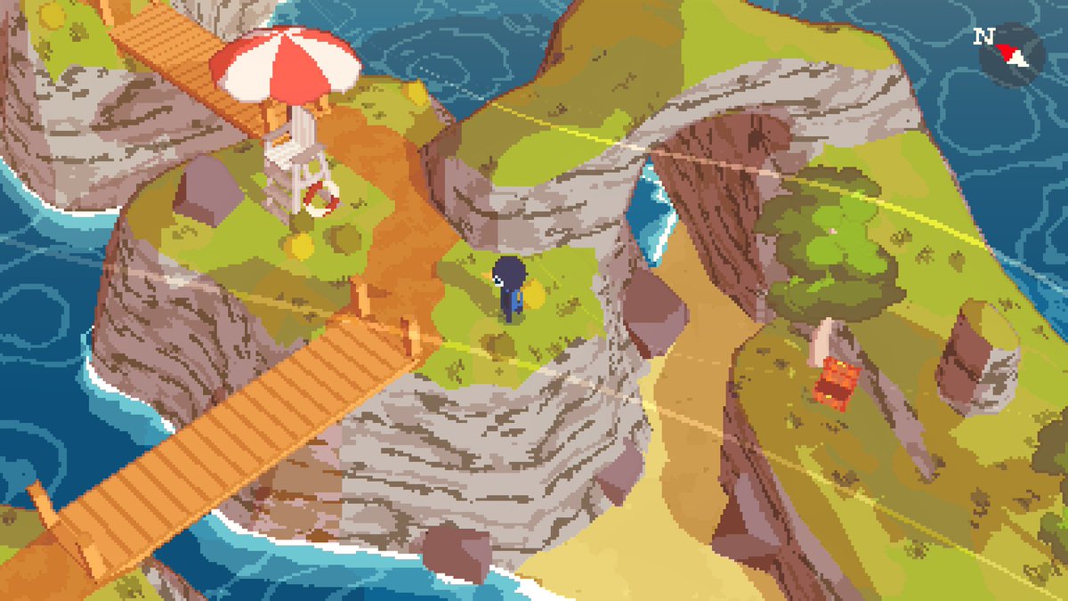 TriNitro1999's tweet photo. A Short Hike　少しプレイしてみた
広い島を舞台に、住民と会話したり、ToDoみたいなのをこなしたり。
ジャンプボタン長押しで滑空できるのが特徴。高い所から滑空すると気持ち良いですねー
こういうのプレイしたかった。 https://t.co/m2m3PPP2CV