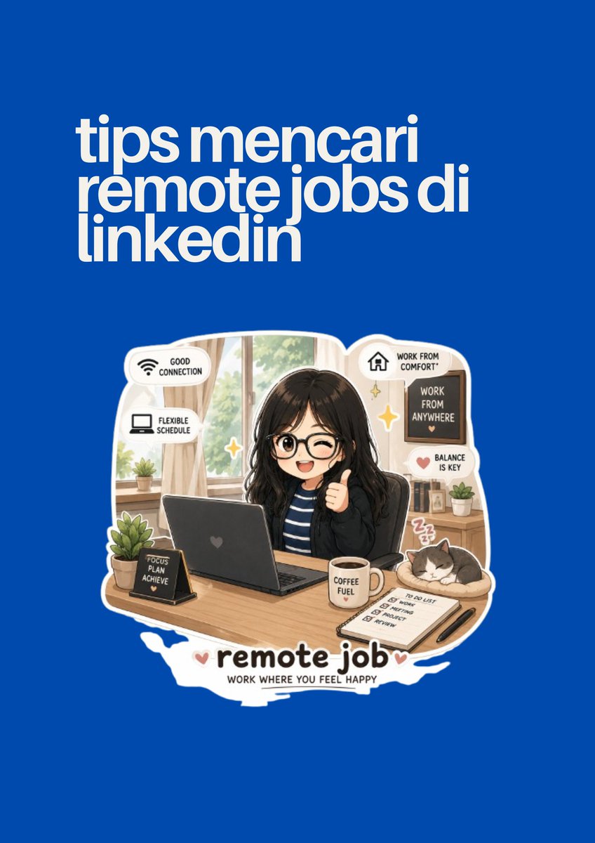 americanona02's tweet photo. tips dari aku:
1. Tentuin dulu kamu itu maunya kerja di bidang apa.
Finance? Admin? Virtual Assistant? Tech? Atau justru kombinasi beberapa bidang? Kalau kamu udah tahu targetnya, proses cari kerja remote tuh bakal jauh lebih gampang.

2. Selalu update CV dan portofolio.
Biasanya kalau nemu lowongan remote jobs di LinkedIn, kita bakal diarahin ke website perusahaan untuk apply. Ada yang cukup pakai profil LinkedIn, tapi aku pribadi lebih sering upload CV berbahasa Inggris.

Jangan lupa update portofolio juga ya! Karena background aku di Finance & Admin, isi portofolio aku berupa dashboard Excel, invoice, report, dan project administrasi lainnya.
