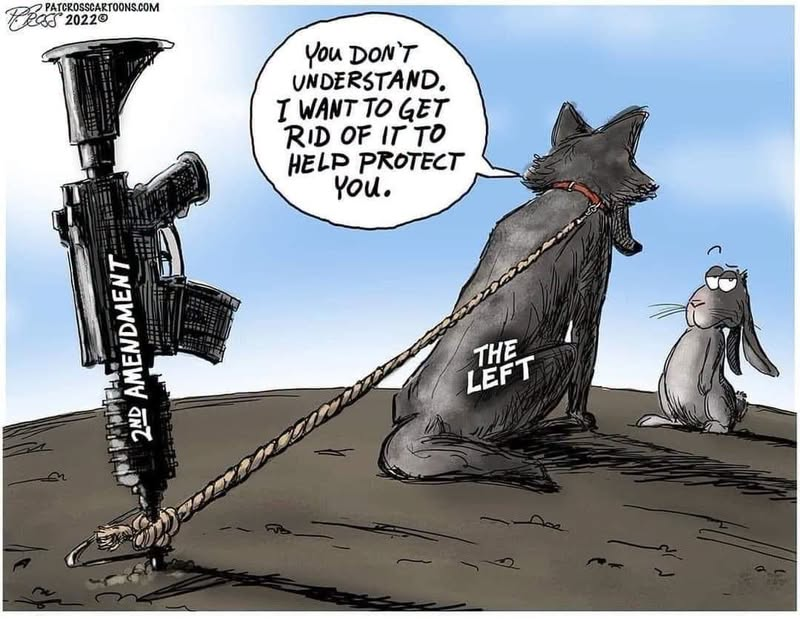 RYboating's tweet photo. Translation: We want to get rid of 2A to control you. 😉

They also want to control-

* What we are allowed to say
* Our healthcare system
* Our food and farming
* Our education system
* What we drive
* How we heat our homes

Once they achieve it all, they have us at their mercy.