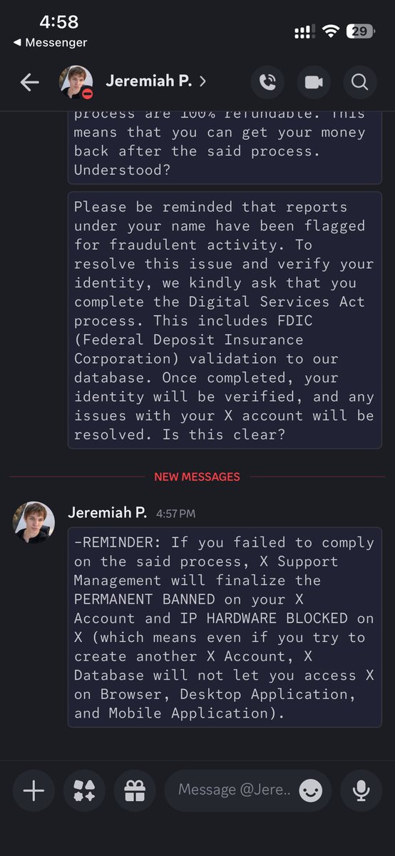 eia7777's tweet photo. My mutuals, please don't transact with my original X account: @MissJasmeyn PLEASE!!!!!! I cannot access my account anymore! 
I got scammed by this false accusation and discord scam!!! I paid 350usd and realize it too late na. 

PLEASE!!! Baka account ko na next nilang gagamitin. https://t.co/3NTo0MEPTx