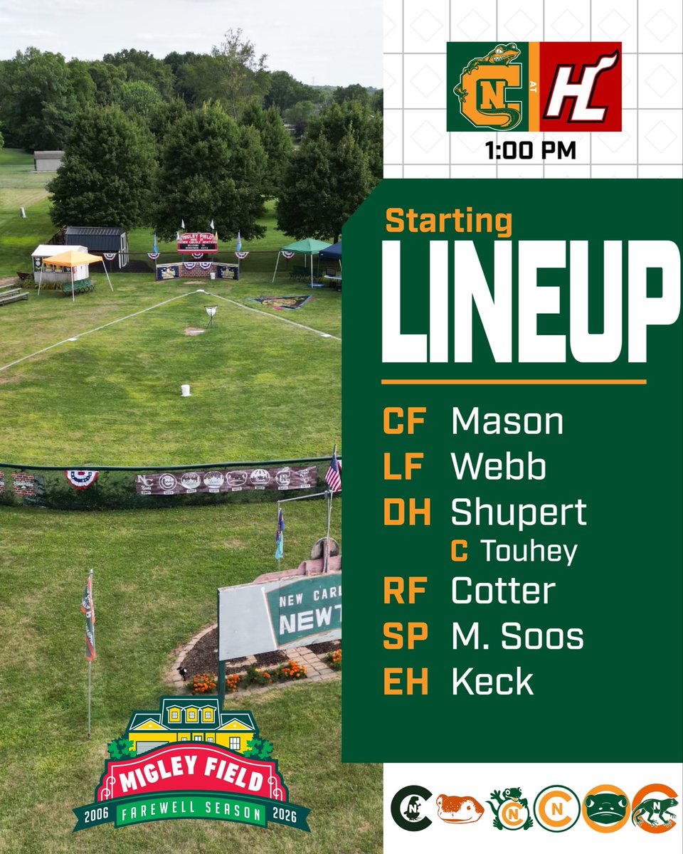 NCNewts's tweet photo. Here’s the #Newts lineup for the penultimate week of the regular season. https://t.co/5x1tzn3lev