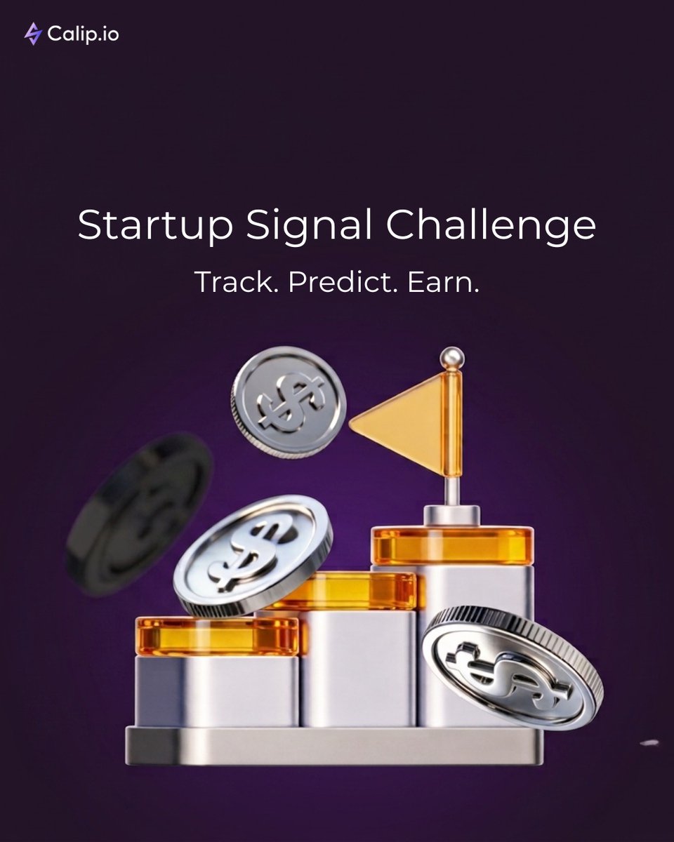 InfoCalip's tweet photo. Ready to put your market instincts to the test?

The Startup Signal Challenge by https://t.co/vZvQxyeroD is officially live! It’s simple: Track the trends, predict the moves, and earn rewards.

#StartupSignalChallenge #Calip #Crypto #Web3 #PredictToEarn #StartupInvesting #FinTech https://t.co/nlDLcw4xoE