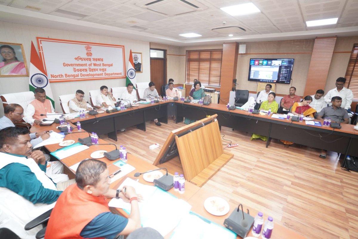 RajuBistaBJP's tweet photo. Today, I joined an important meeting held at Uttarkanya Secretariate in Siliguri chaired by Hon'ble WB Minister of Labour Department Sh. Arjun Singh ji to discuss the issues concerning the welfare of Tea Garden workers, particularly in the shut down tea gardens of North Bengal districts. 

The meeting was attended by elected representatives - the MPs, MLAs, representatives of various tea garden workers unions, management of closed tea gardens, and senior Labour Department and Provident Fund department officials. 

We began with a detailed discussion on the status of payment of salary, bonus, gratuity, and Provident Fund in the tea gardens.  A focused review was conducted on closed tea gardens, including the special benefits extended to workers of these gardens, and FAWLOI-related matters. 

The Government, under the leadership of Hon’ble Chief Minister Sh. Suvendu Adhikari ji, remains committed to the welfare of tea garden workers and the revival of closed gardens in North Bengal. The Hon’ble Minister has directed all stakeholders to strictly follow legal procedures going forward. Under the new government arbitrary closure of gardens and non-payment of wages, PF and other statutory benefits to workers will not be tolerated. The government will work closely with all stakeholders to ensure the reopening and smooth functioning of all tea gardens in the region.

I am grateful to Hon’ble Minister Sh. Arjun Singh ji for his leadership and proactive approach in addressing these critical issues.