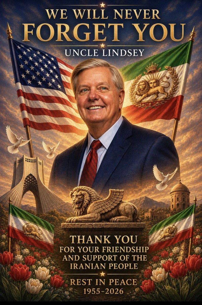 longliveshaah's tweet photo. H.I.M. Reza Shah Pahlavi : "His support for Iran’s Lion and Sun Revolution earned him the title “Uncle Lindsey” among Iranians. He will be remembered with profound gratitude and deep respect".
Javid Shah #KingRezaPahlavi‌ . https://t.co/NOOuOmqt9U