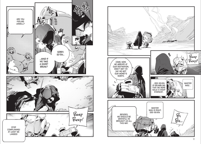 StarWarsRenmei's tweet photo. ７月発売の漫画『STAR WARS Visions: Tsukumo』よりプレビューが公開

『ULTRAMAN』等で知られる清水栄一先生・下口智裕先生のコンビによる漫画！

オーダー66後、孤独なジェダイ騎士は2体のドロイドと共に、“ドロイドの楽園”を目指す

日本初の漫画だが、日本語版は無い模様…… https://t.co/bpK3specaq