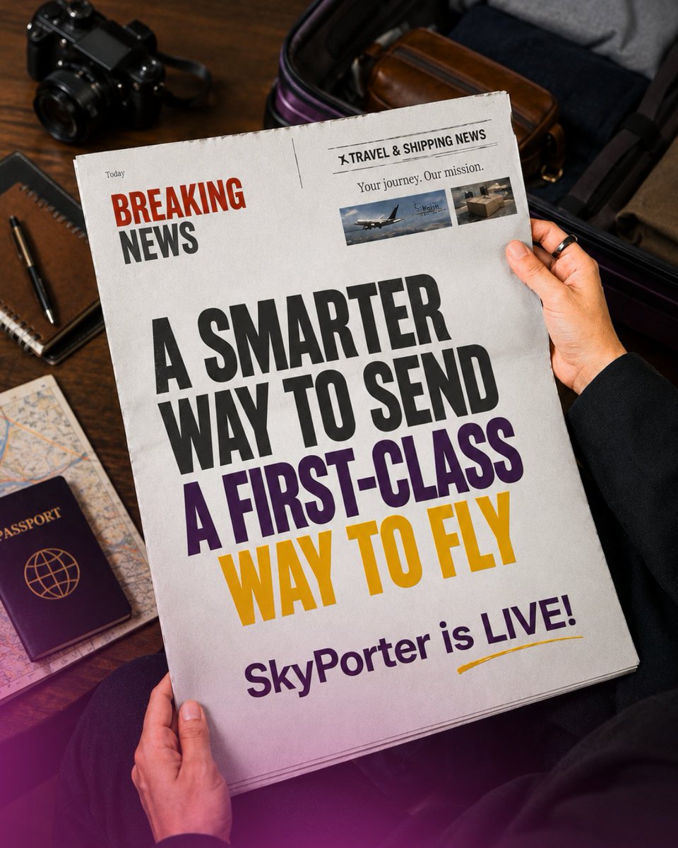 skyporter_us's tweet photo. SkyPorter is officially live across Pakistan, US, UK, and Canada.

Senders skip the courier. Travelers turn empty bag space into income. 

Tap the link in bio to join.
https://t.co/IVxBC7es0t
#SkyPorter #NowLive #ClearedForTakeoff https://t.co/3Lwcbbetr0