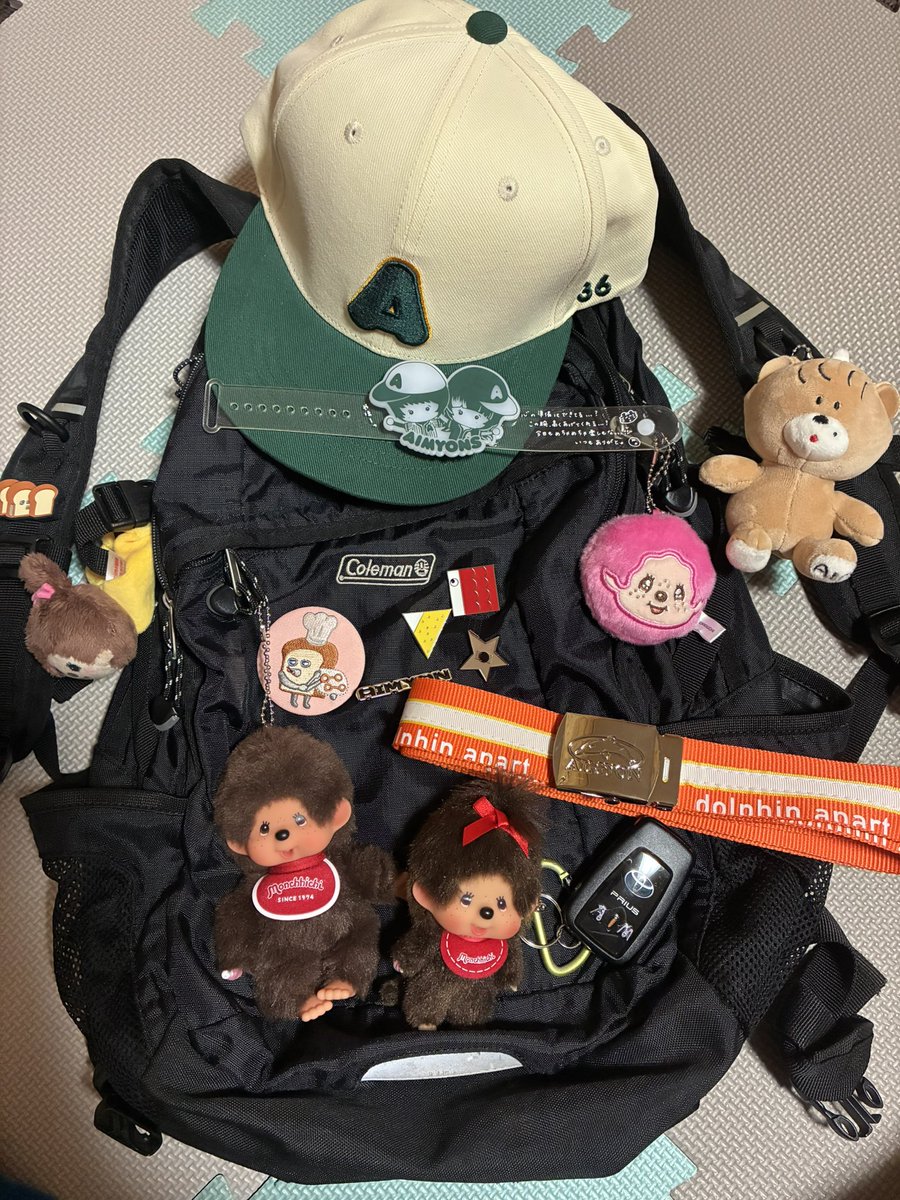 aimknh36's tweet photo. 持ってくリュック可愛くした！ https://t.co/GwjubGC3Kr