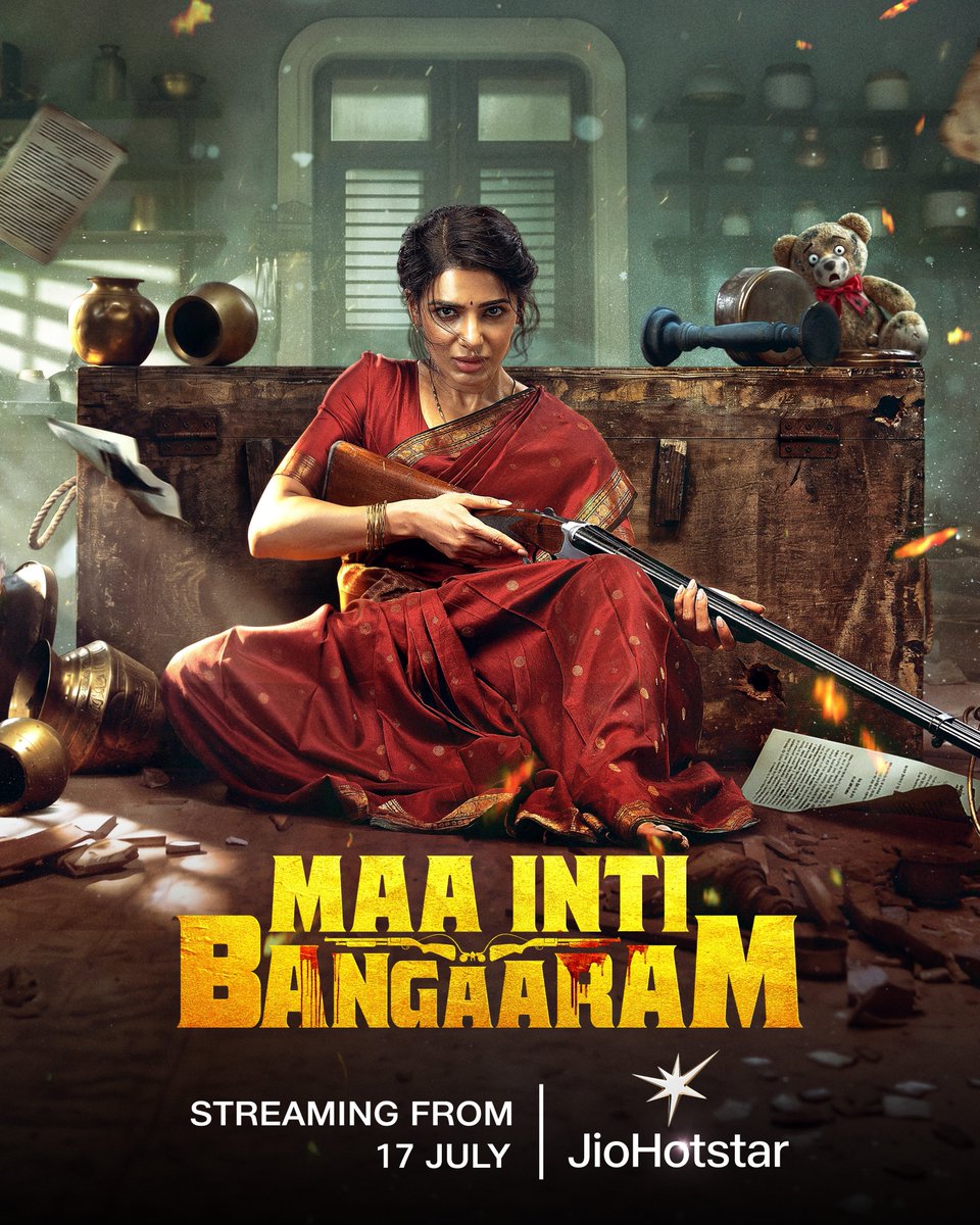 OTT_Trackers's tweet photo. 📢 Official Announcement 💥 

Samantha's Recent Blockbuster 🔥 

#MaaIntiBangaaram (Telugu)
streaming from July 17 on JioHotstar in Telugu, Tamil, Kannada, Malayalam ! 💫 

#OTT_Trackers https://t.co/kCmqdRe7ss