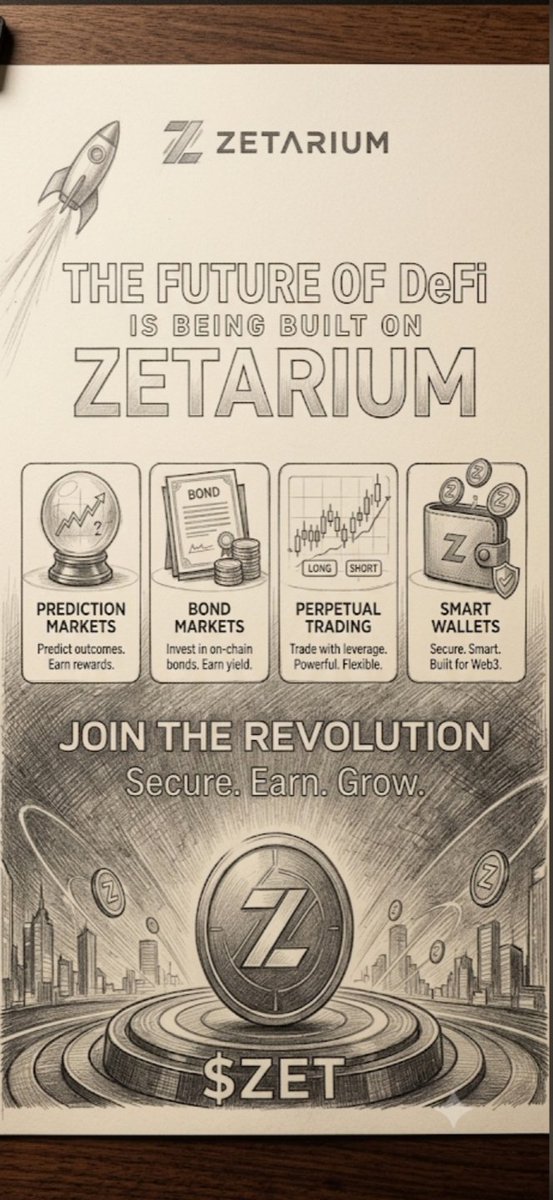 jubister_'s tweet photo. @Zetarium_ Zetarium is a decentralized finance platform that bridges traditional finance and digital assets. It enables users to invest in on-chain bonds, predict outcomes, and trade with powerful leverage. With its secure smart wallets and "Join the Revolution" mission, https://t.co/n6cn1TGMt7