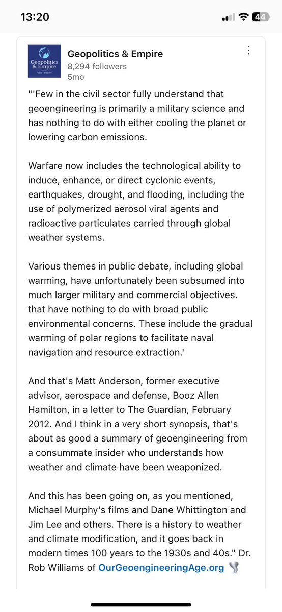 Jelibra1967's tweet photo. @ProfStrachan Yes totally agree. #bangeoengineering aka weather modification aka weather warfare.
Do your research. It’s been happening for decades but has been very brazen since Labour gave the go ahead for sun dimming trials managed through ARIA https://t.co/jUjhhEQWfh