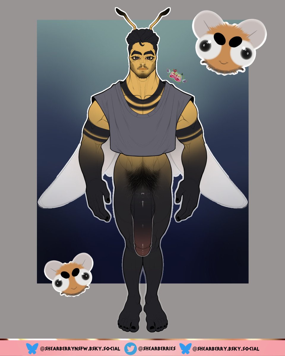 Shearberries's tweet photo. 🍓{Old Art} I gotta do something with this Bee Jock guy I might edit his design and add him to my other bee related characters🍓 https://t.co/KvSIUG6dzx