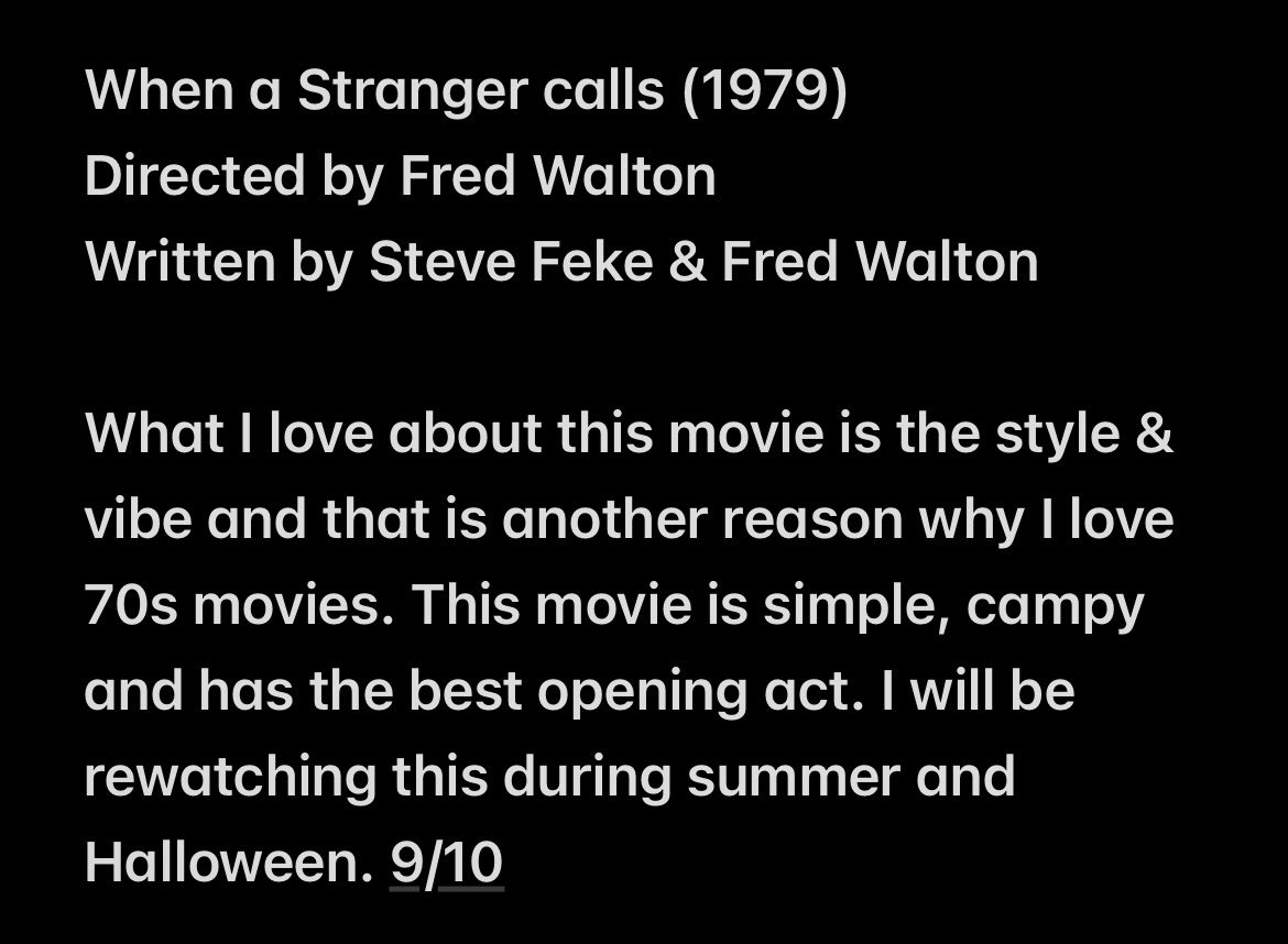 DeaditeDiego's tweet photo. Morning
I have 2 reviews to share
#femaletrouble #whenastrangercalls #horror #movies https://t.co/StiGdfQds2