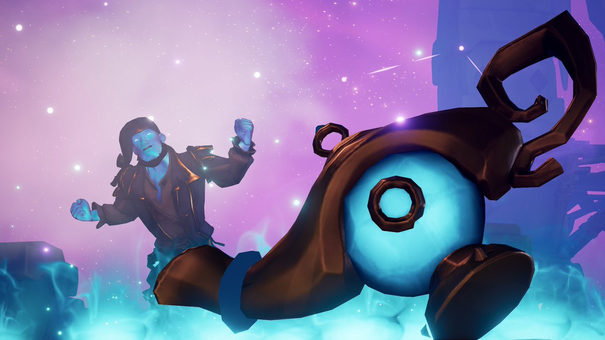 Lacuuna_'s tweet photo. "Ten thousand years will give you such a crick in the neck!"  #sotshot @SeaOfThieves https://t.co/MrcXc34hBv
