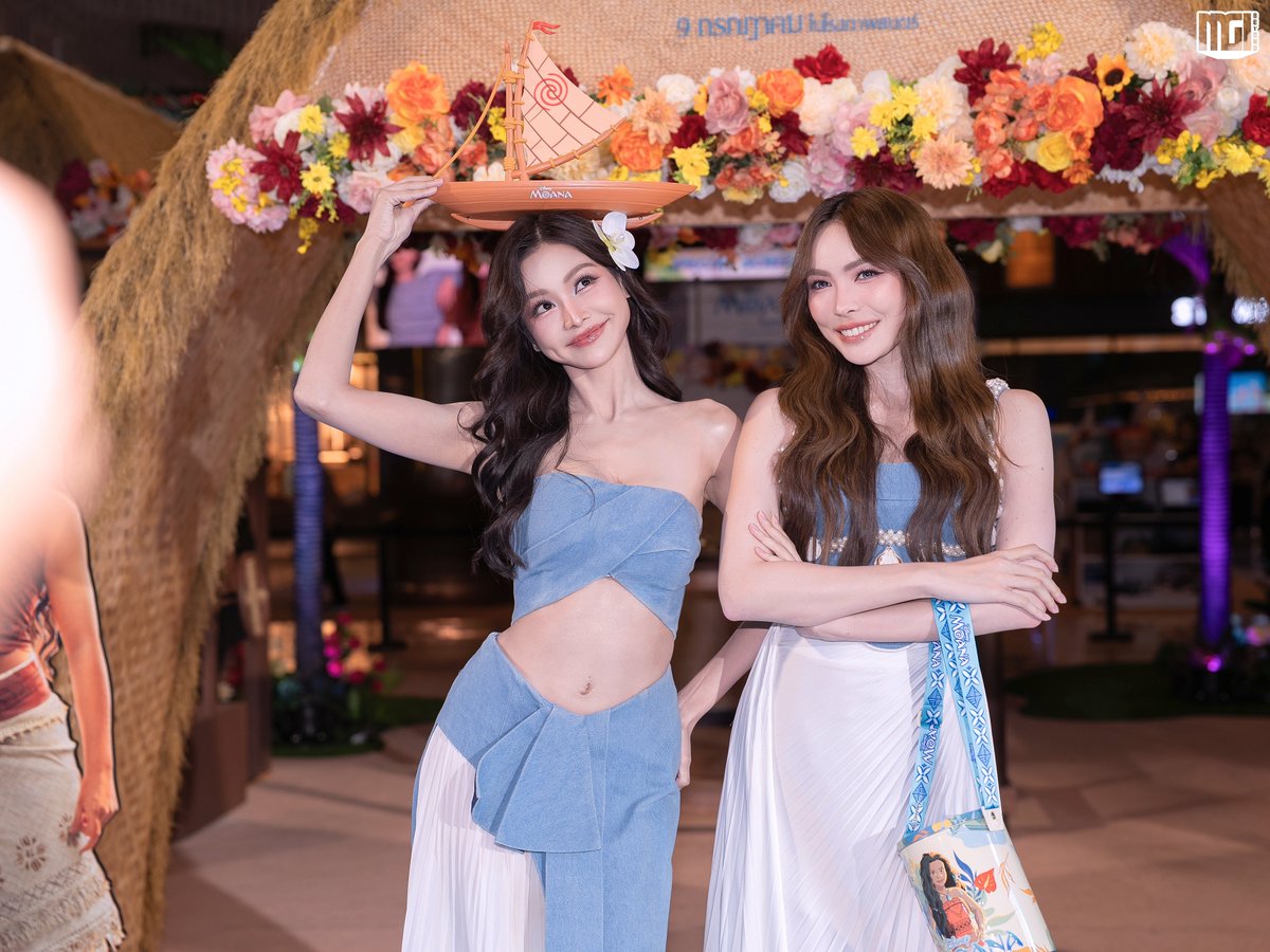 MGIBeyond's tweet photo. Engfa and Charlotte joined today’s Special Screening: Moana Live Action. 🌊🌺

Thank you to everyone who came and shared this special moment with us. 🩵

MAJOR X ENGLOT MOANA 
#MoanaTHxENGLOT
#Englot #MGIBeyond
#EngfaWaraha 
#CharlotteAustin https://t.co/A7h6j6f66e