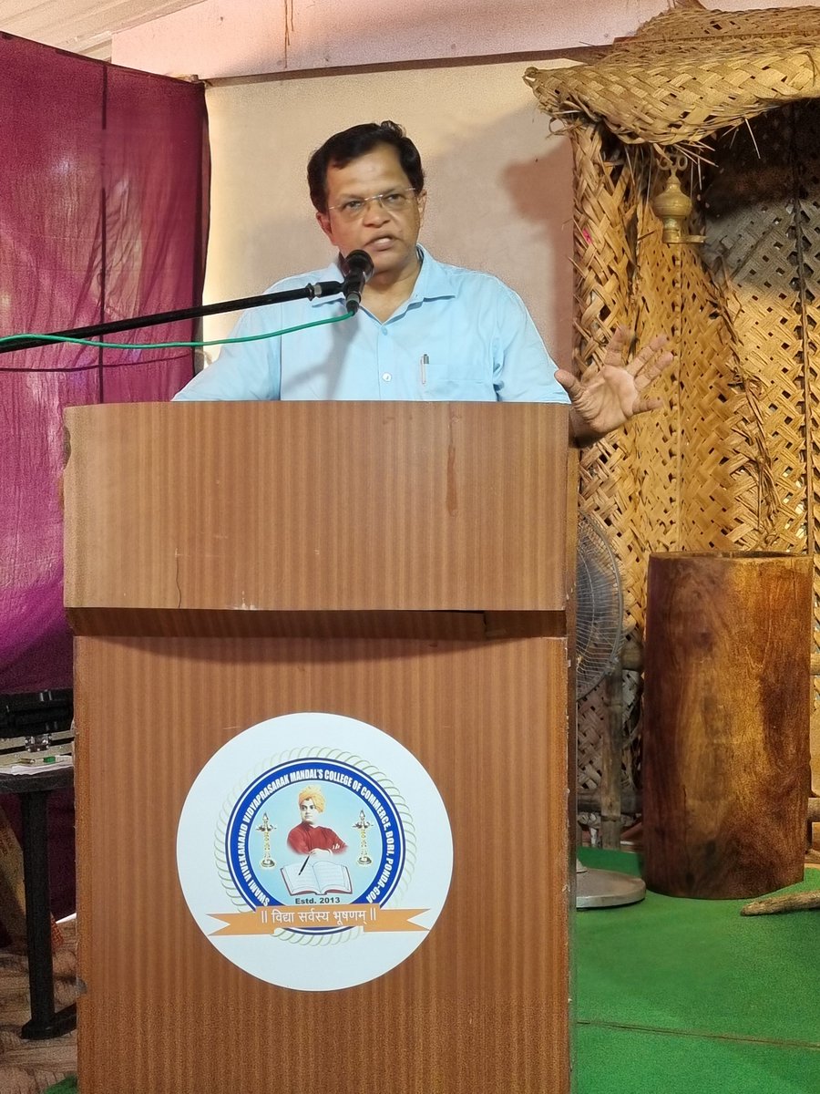 NSawaikar's tweet photo. Attended the Valedictory Function of the 2nd Edition of #KrishiMahotsav organised by Swami Vivekananda College, Borim.  
Had a great interaction with enthusiastic students and urged them to conserve agriculture for ourselves and for future generations.  
Agriculture is not just our past, it is the foundation of our future.  
Chairman Shri. Prakash Prabhu, Shri. Minanath Upadhye, Shri. Abhay Kesarkar, young farmer Shri. Rajat Prabhu and other dignitaries were present on the occasion. 
#KrishiMahotsav #SwamiVivekanandaCollege #Goa #Agriculture #Farmers #SustainableFarming #YouthInAgriculture
