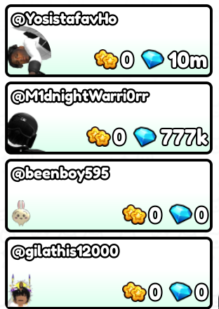 hiceficat's tweet photo. can we fix the bug where people arent getting pts for their clan? these people are in H8M3 clan nd 2/4 of them are top 50 on the global lb but have 0 pts in their clan, please fix!! https://t.co/eqTwZ61OMz