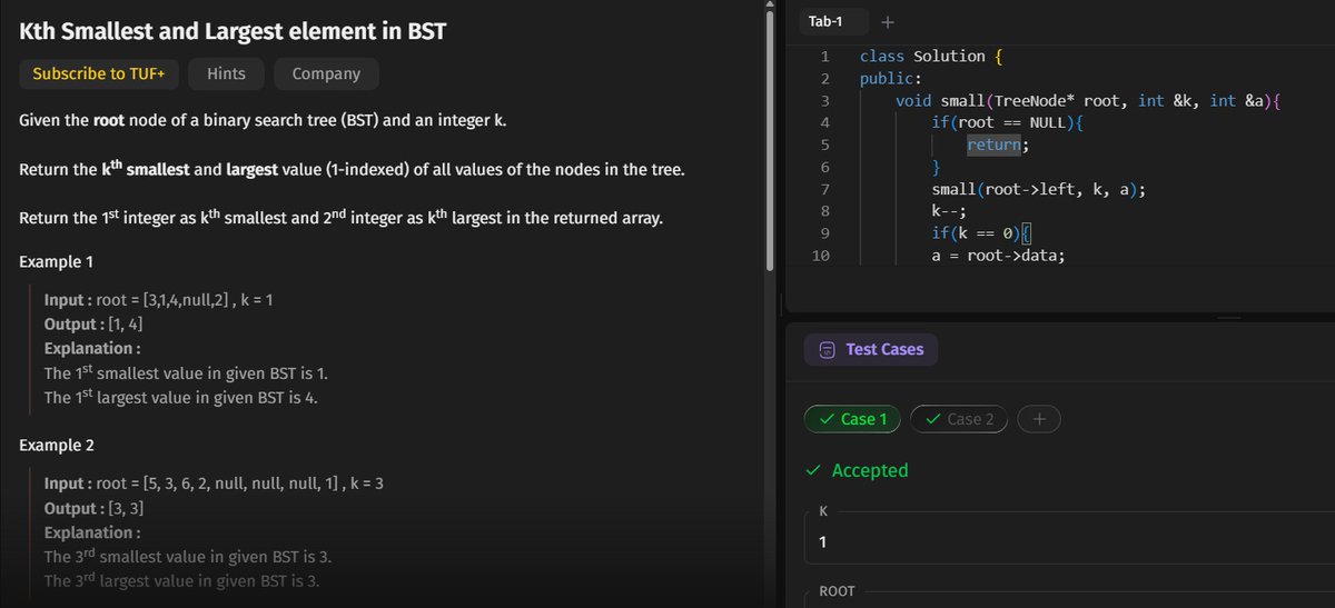 lil_meee15's tweet photo. 📅 Day 42 - #SDESheetChallenge

✅ POTD: Rank Transform of an Array

✅ Completed 3 problems from the final Binary Trees list

@striver_79  

@takeuforwar https://t.co/h8fN9THcP0