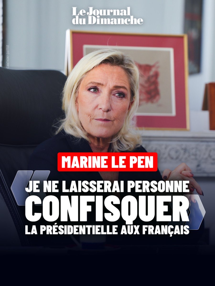 ellensalvi's tweet photo. Alors qu’il y a des urgences un peu partout, une candidate doublement condamnée pour détournement de fonds publics tente de braquer la présidentielle pour son intérêt personnel.

Voilà la véritable confiscation. https://t.co/jaGirLKR2U https://t.co/1JpabBg0xJ