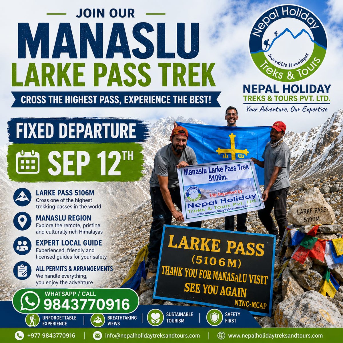 trekkinginnepa's tweet photo. The Himalayas are calling
Join the incredible Manaslu Circuit Trek and experience untouched trails, authentic culture, and breathtaking mountain views. https://t.co/YpUv8w72HJ  #holidayNepal #Manaslucircuittrek #Larkepasstrek #Manaslutrek #Manaslubasecamp https://t.co/UYTgDHdURj