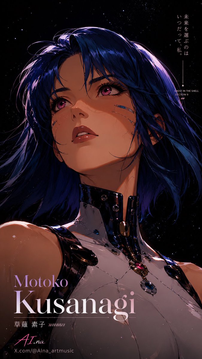 AIna_artmusic's tweet photo. Part 2:  obsessed with Motoko wallpaper 
The Ghost In The Shell  
Motoko Kusanagi (The Major)

Which one is your favorite? 

#GhostInTheShell #MotokoKusanagi #Section9 #Cyberpunk #AnimeArt #AIart #FanArt #MangaCover #SciFiArt #AIna_artmusic https://t.co/jx4KLUjSQ0