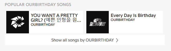 CHRIGUCCI's tweet photo. New songs have popped up on OURBIRTHDAY's Genius Profile titled:

- YOU WANT A PRETTY GIRL? (예쁜 인형을 원해?) (Featuring EruhWa aka Yeongjoo)
- Every Day Is Birthday

We are unaware if these songs are official under the album 'Every Day Is Birthday' the release date is July 22. https://t.co/bmx7e2EtUN