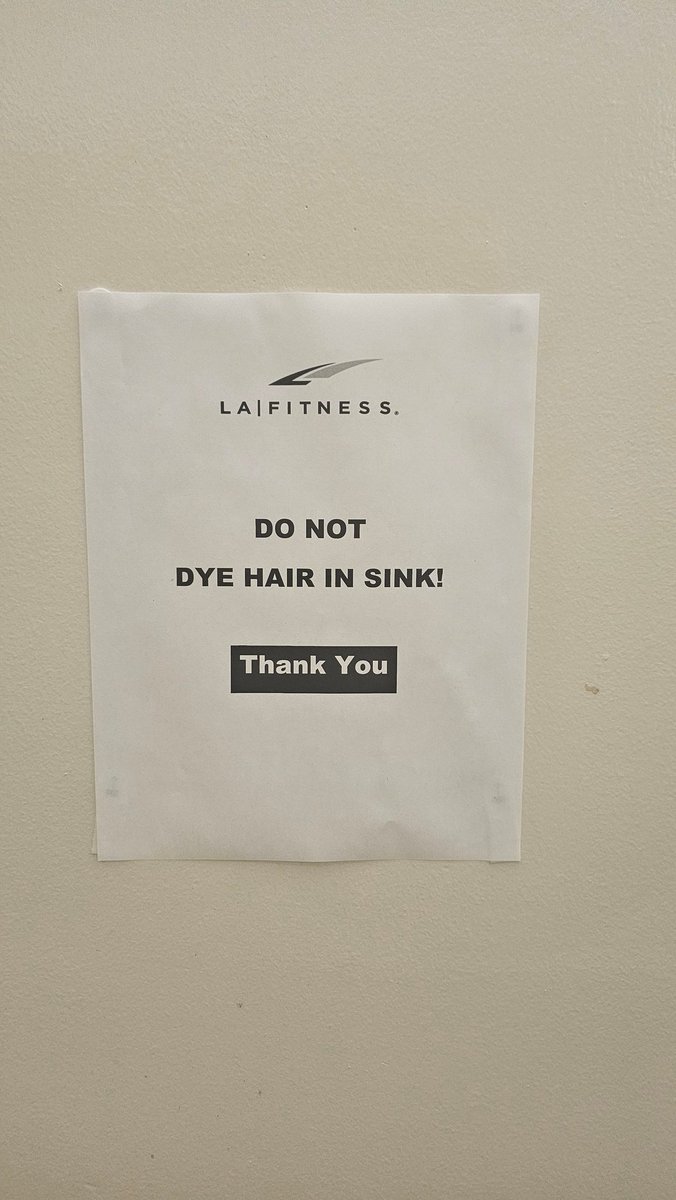 RobBurgner's tweet photo. Who dyes their hair in the sink at the gym??? https://t.co/ed3OYF4FQ2