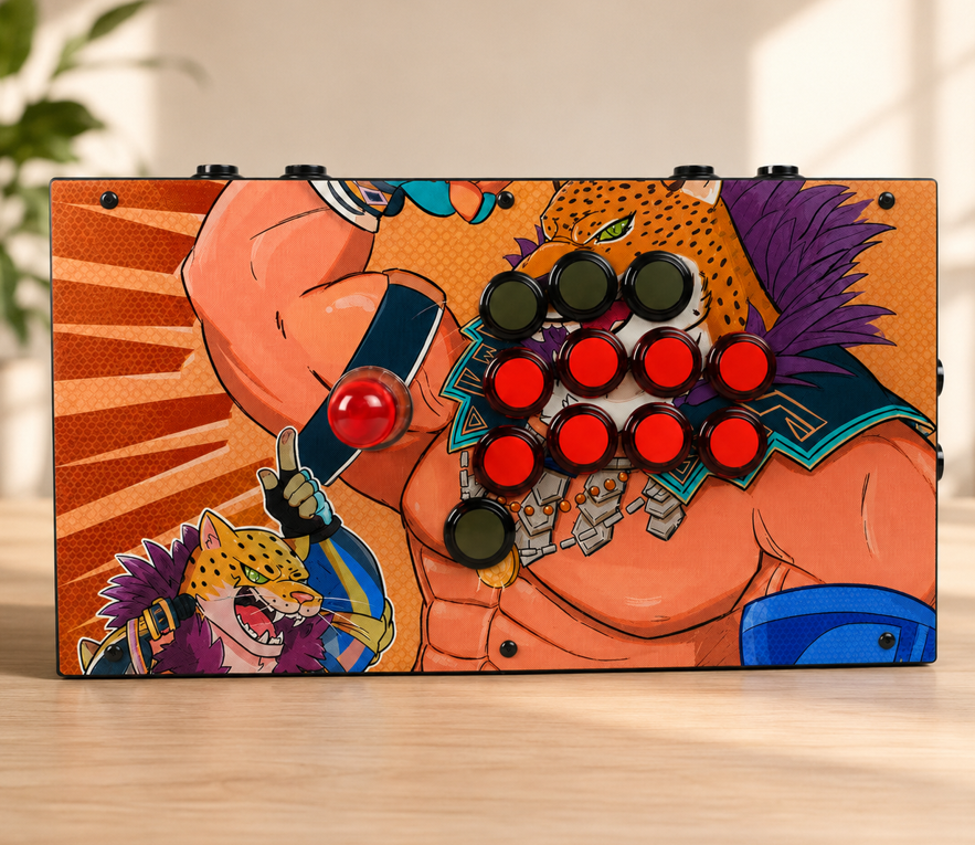 FightBoxArcade_'s tweet photo. This custom artwork goes HARD. 🔥
🔸 FightBox M8 Cross UP (Knee Lever Edition)
🔸 Custom artwork
🔸 Powered by GP2040-CE Board
#FightBox #FightStick #ArcadeStick #FGC #CustomFightStick #Tekken8 https://t.co/g03yXQXQ2p
