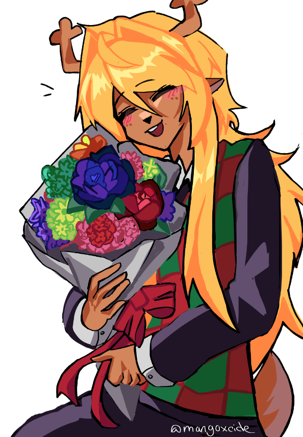 mangoxes_'s tweet photo. (repost) #deltaruneㅤㅤㅤ 
you saw noelle smiling at you, her arms full of flowers https://t.co/TQnsQ7zO5E