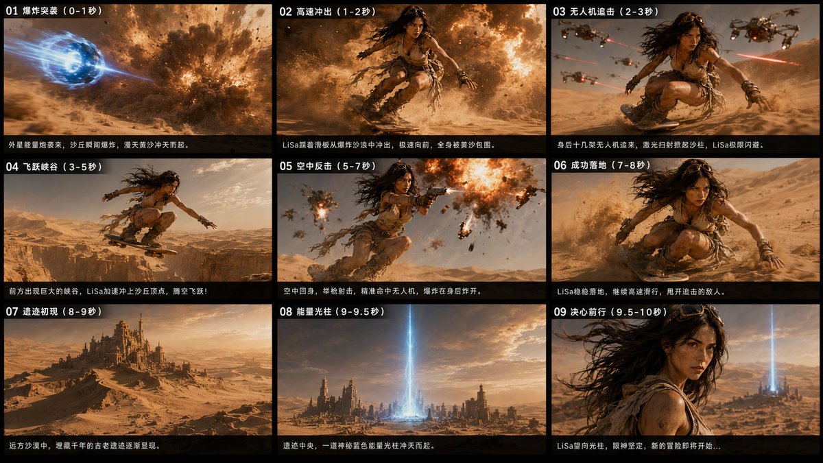 Desert Sci-Fi Action Storyboard