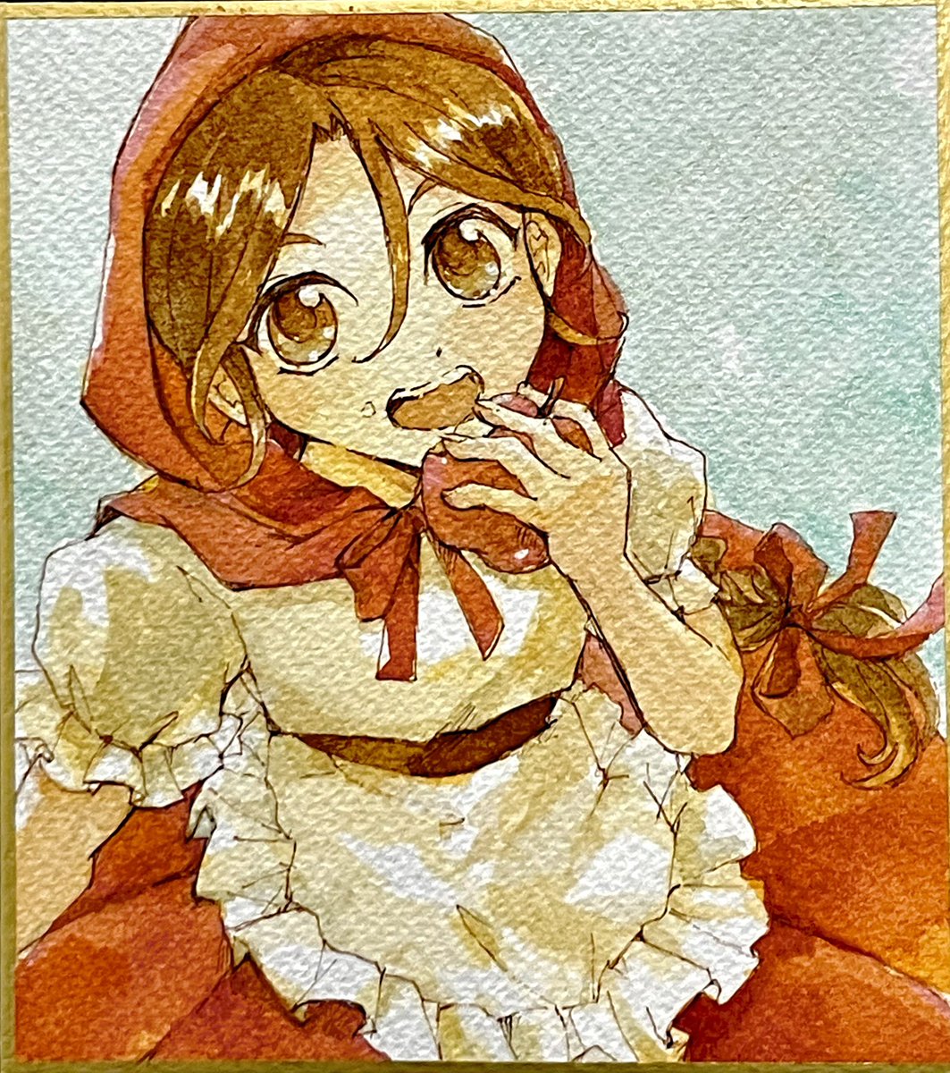 ちゃんと上げてなかった気がする大阪で描いた色紙！ レビュー衣装その1